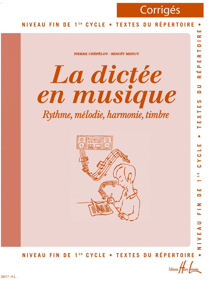 Vorderes Coverbild La dictée en musique Vol.3 - corrigé