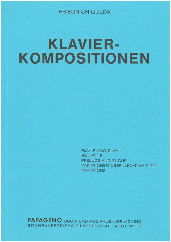 Vorderes Coverbild Klavierkompositionen
