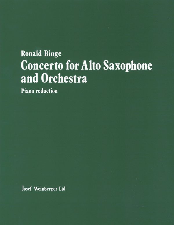 Vorderes Coverbild Concerto for Alto Saxophone and Orchestra