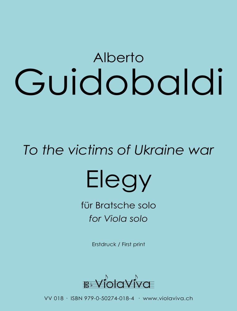 Vorderes Coverbild Elegy, für Bratsche solo