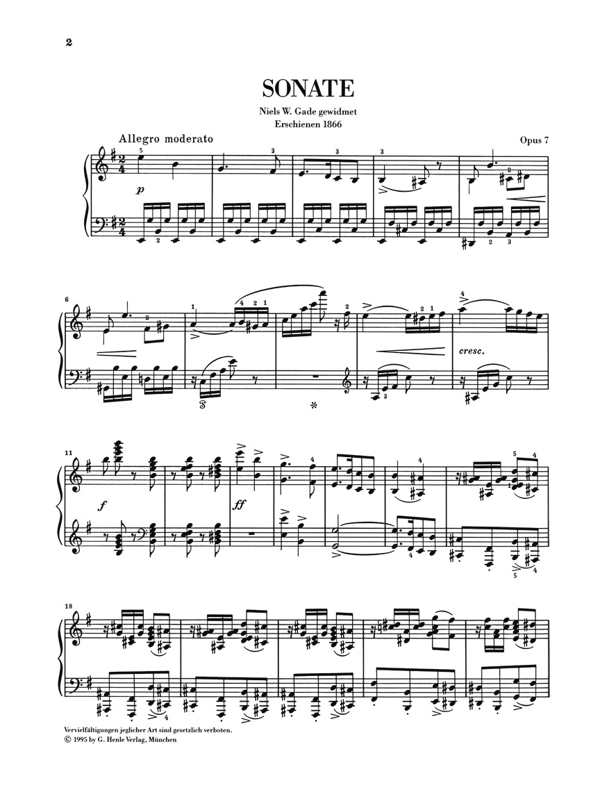 Anderes Coverbild Klaviersonate e-moll op. 7