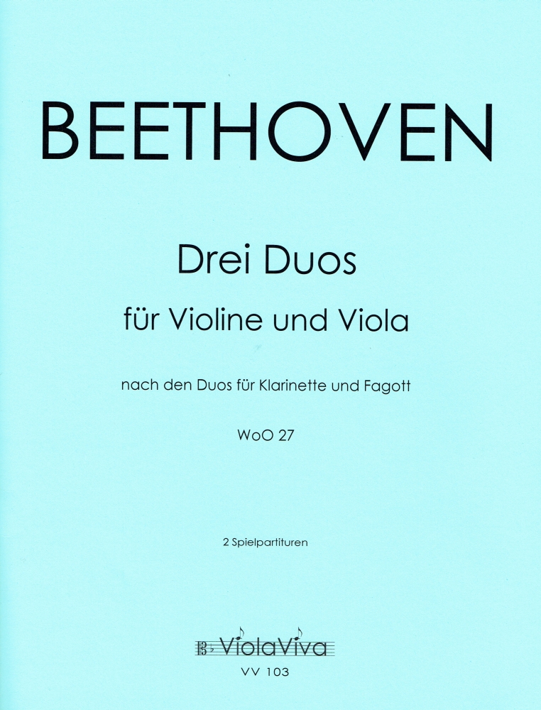 Vorderes Coverbild Drei Duette G-dur, C-dur und B-dur, für Violine und Bratsche