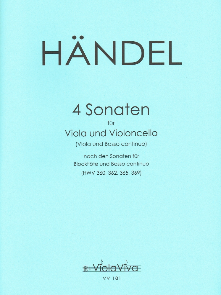 Vorderes Coverbild 4 Sonaten, für Bratsche und Violoncello
