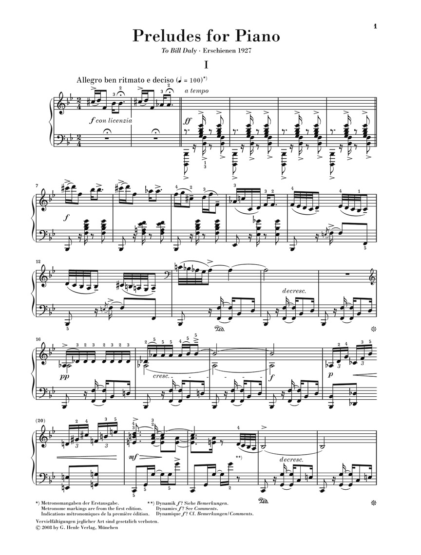 Anderes Coverbild Preludes for Piano