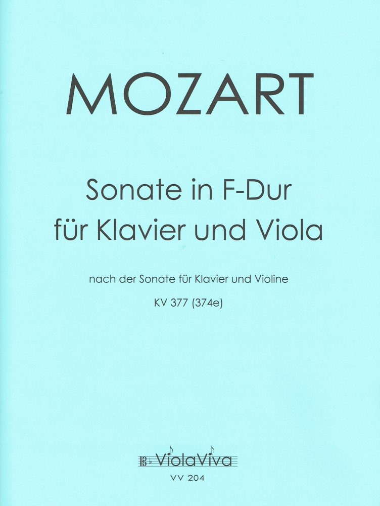 Vorderes Coverbild Sonate in F-Dur, für Klavier und Viola
