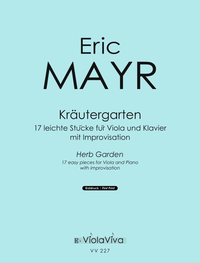 Vorderes Coverbild Kräutergarten, 17 leichte Stücke für Viola und Klavier mit Improvisation, für Br & Kl