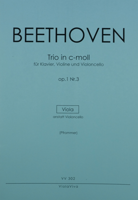 Vorderes Coverbild Klaviertrio c-moll, op.1 Nr.3, Einzelstimme Bratsche (anstatt Violoncello)
