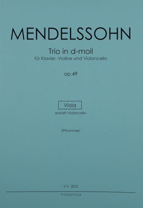 Vorderes Coverbild Klaviertrio d-moll, op. 49, Einzelstimme Bratsche (anstatt Violoncello)