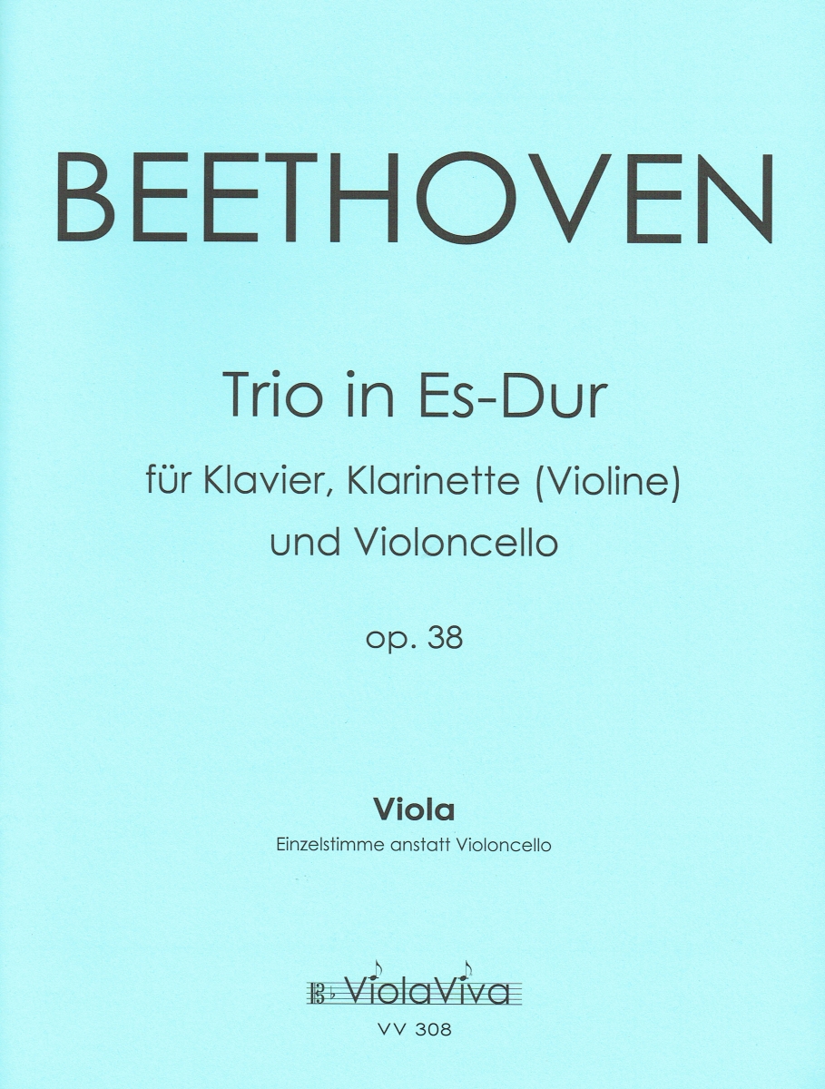 Vorderes Coverbild Klaviertrio «nach Septett» Es-Dur, op. 38, Einzelstimme Bratsche (anstatt Violoncello)
