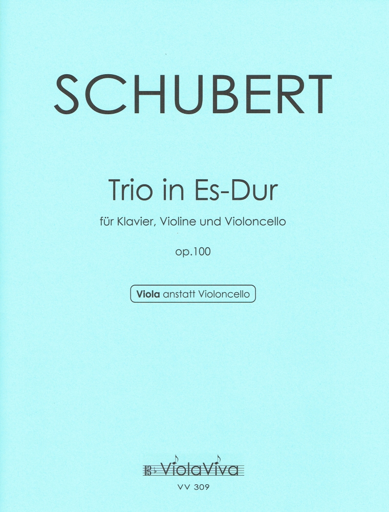 Vorderes Coverbild Klaviertrio Es-Dur, op. 100, Einzelstimme Bratsche (anstatt Violoncello)