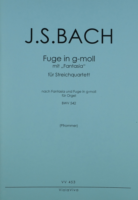 Vorderes Coverbild Fuge in g-moll, mit «Fantasia», für Streichquartett