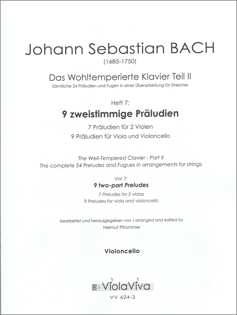 Vorderes Coverbild Wohltemperiertes Klavier Teil 2, Heft 7: Zweistimmige Präludien