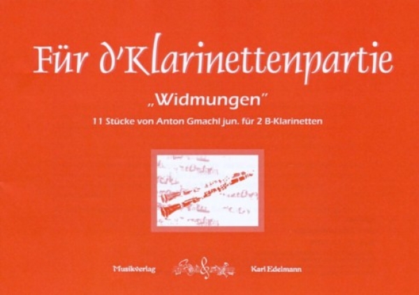 Vorderes Coverbild Für d`Klarinettenpartie "Widmungen"