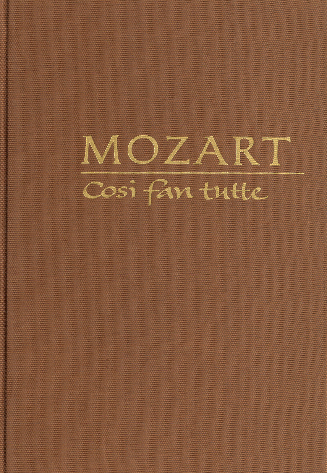 Vorderes Coverbild Cosi fan tutte KV 588