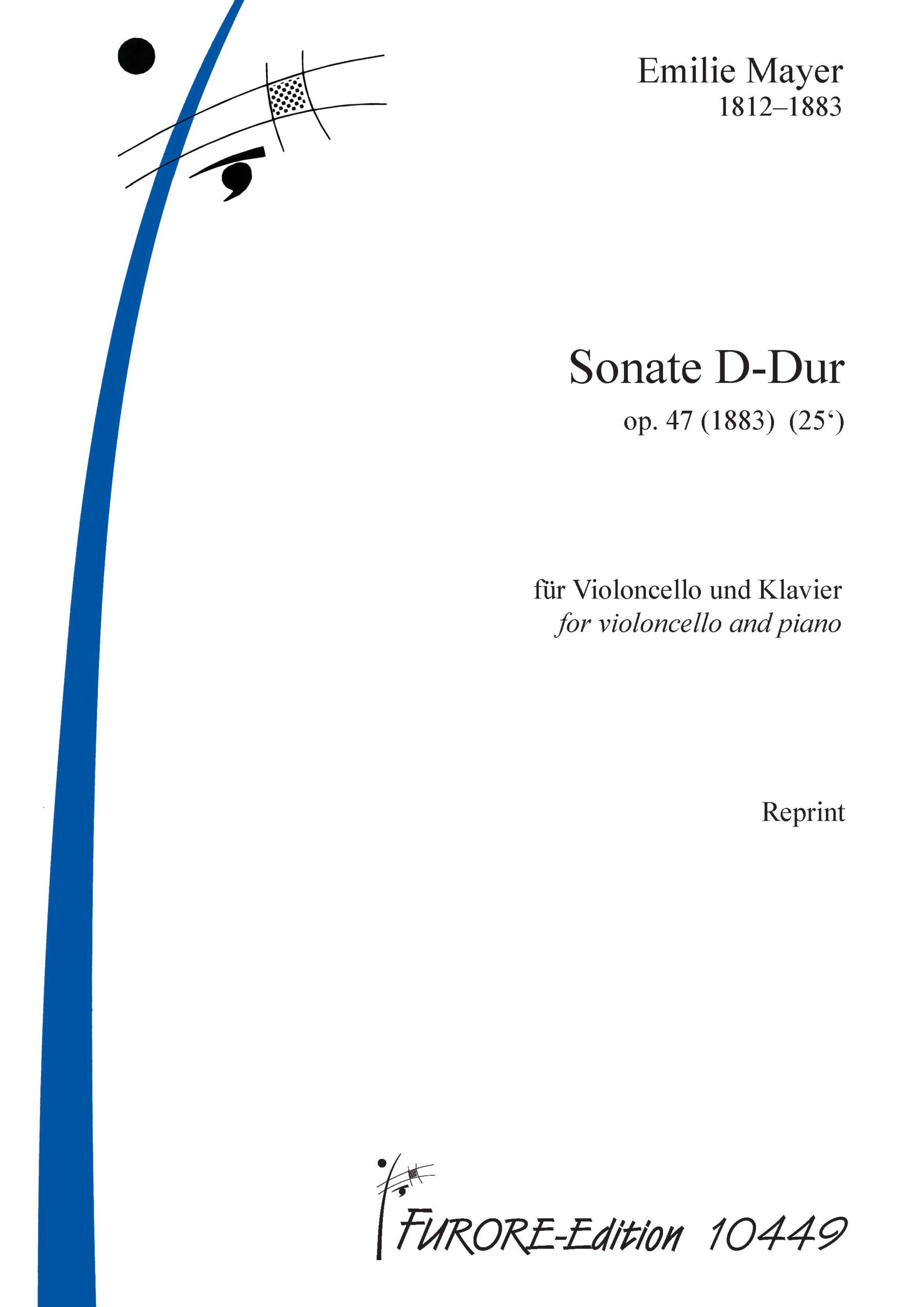 Vorderes Coverbild Sonate D-Dur für Violoncello und Klavier op. 47