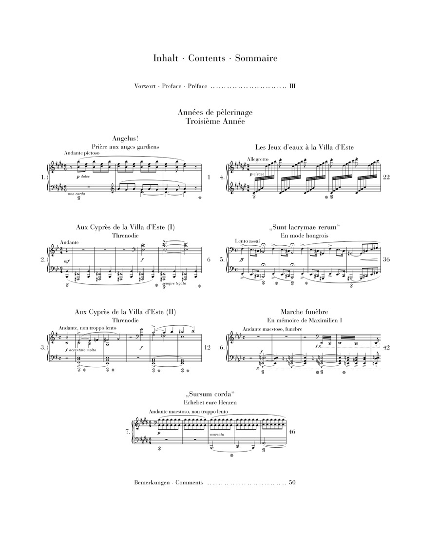 Anderes Coverbild Années de Pèlerinage - Troisième Année