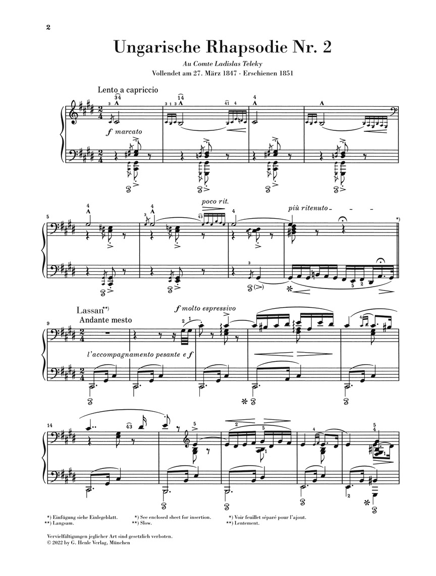 Anderes Coverbild Ungarische Rhapsodie Nr. 2