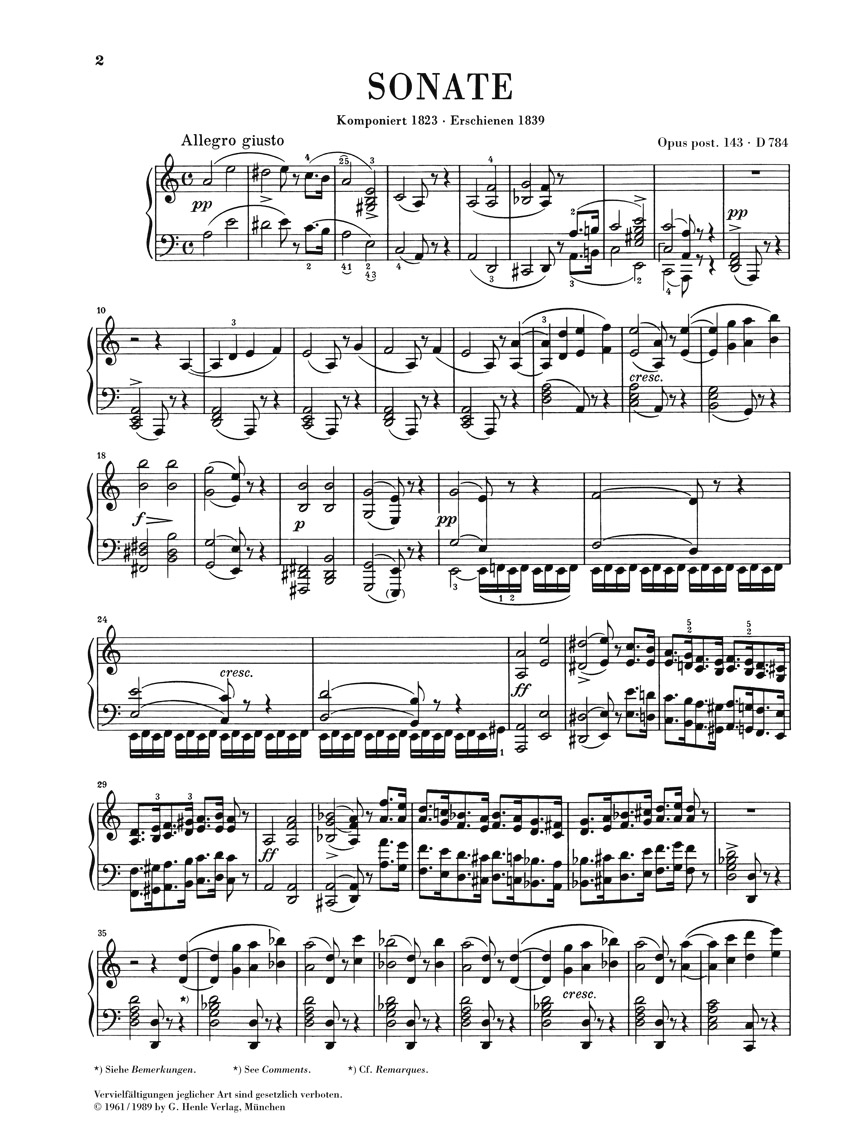 Anderes Coverbild Klaviersonate a-moll op. post. 143, D 784
