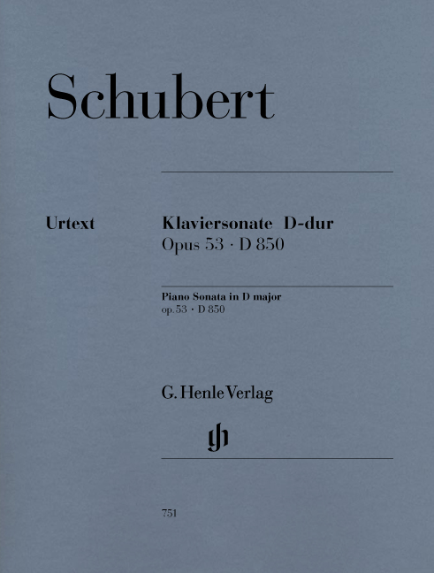 Vorderes Coverbild Klaviersonate D-dur op. 53 D 850