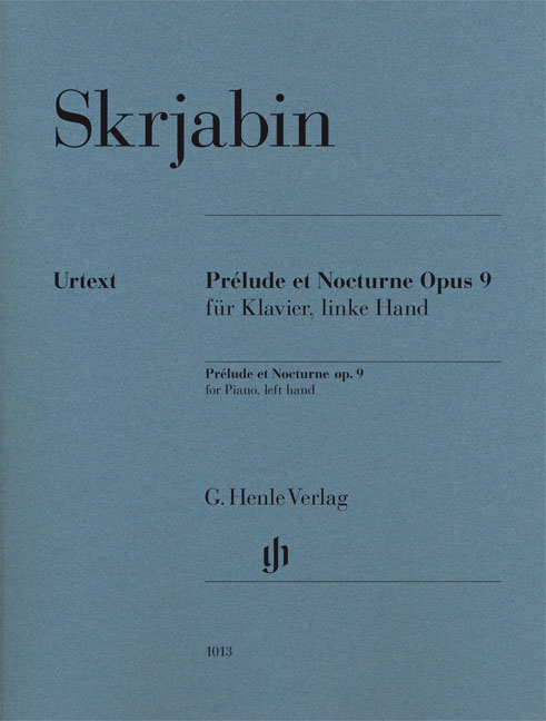 Vorderes Coverbild Prélude et Nocturne Opus 9 für Klavier, linke Hand