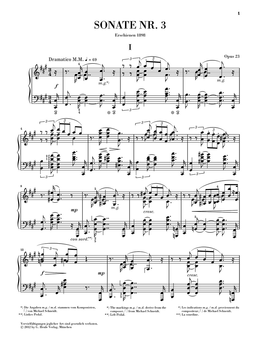 Anderes Coverbild Klaviersonate Nr. 3 fis-moll op. 23