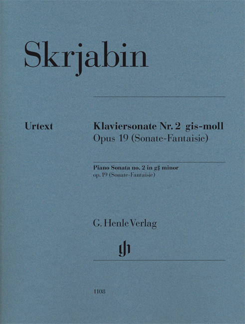 Vorderes Coverbild Klaviersonate Nr. 2 gis-moll op. 19