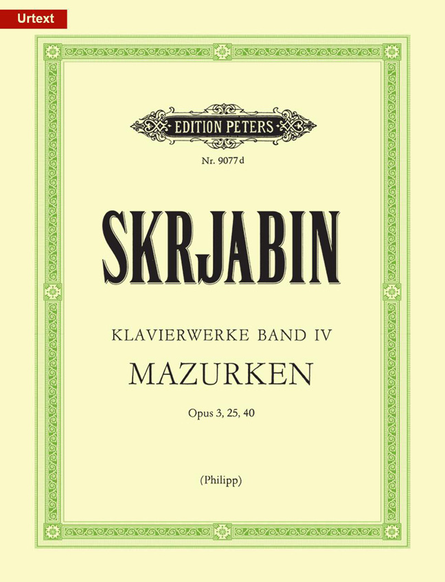 Vorderes Coverbild Ausgewählte Klavierwerke, Band 4: Mazurken