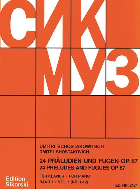 Vorderes Coverbild 24 Präludien und Fugen op. 87 I
