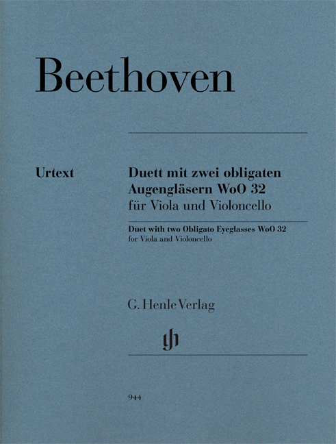 Vorderes Coverbild Duett mit zwei obligaten Augengläsern WoO 32 für Viola und Violoncello