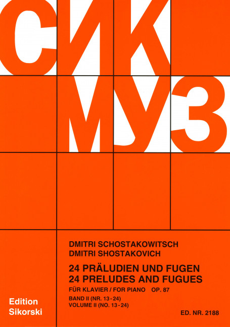 Vorderes Coverbild 24 Präludien und Fugen op. 87 II