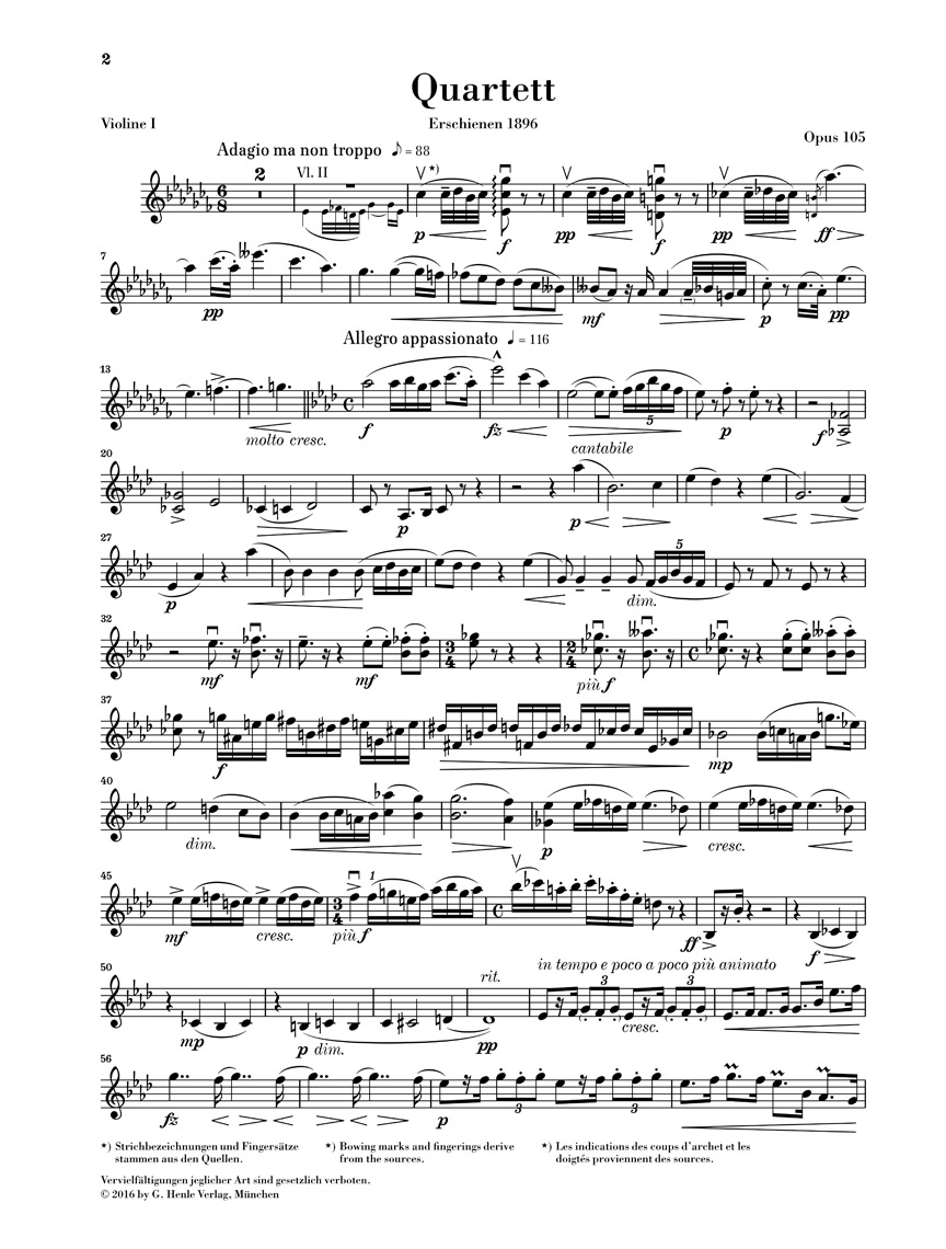 Anderes Coverbild Streichquartett As-dur op. 105