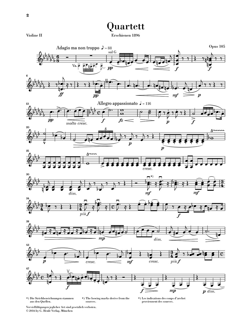 Anderes Coverbild Streichquartett As-dur op. 105