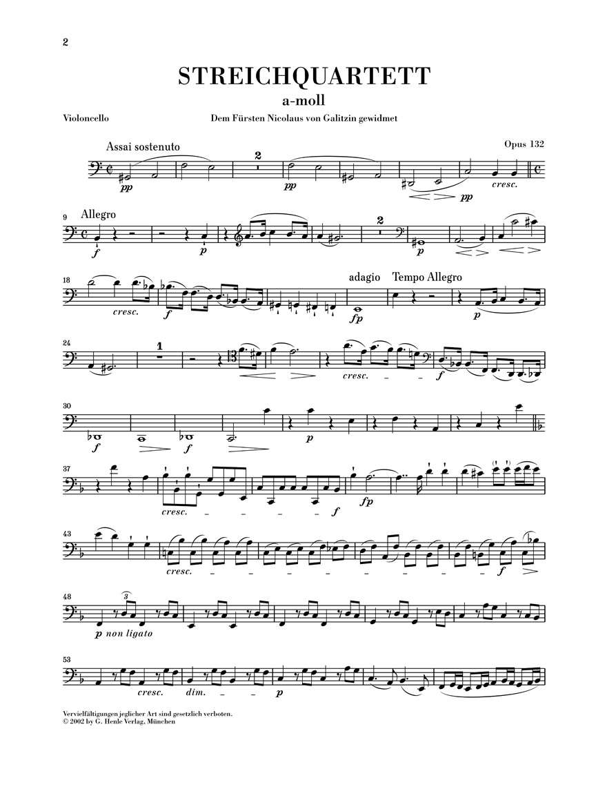 Anderes Coverbild Streichquartett a-moll op. 132
