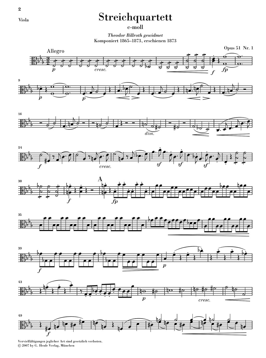 Anderes Coverbild Streichquartette op. 51
