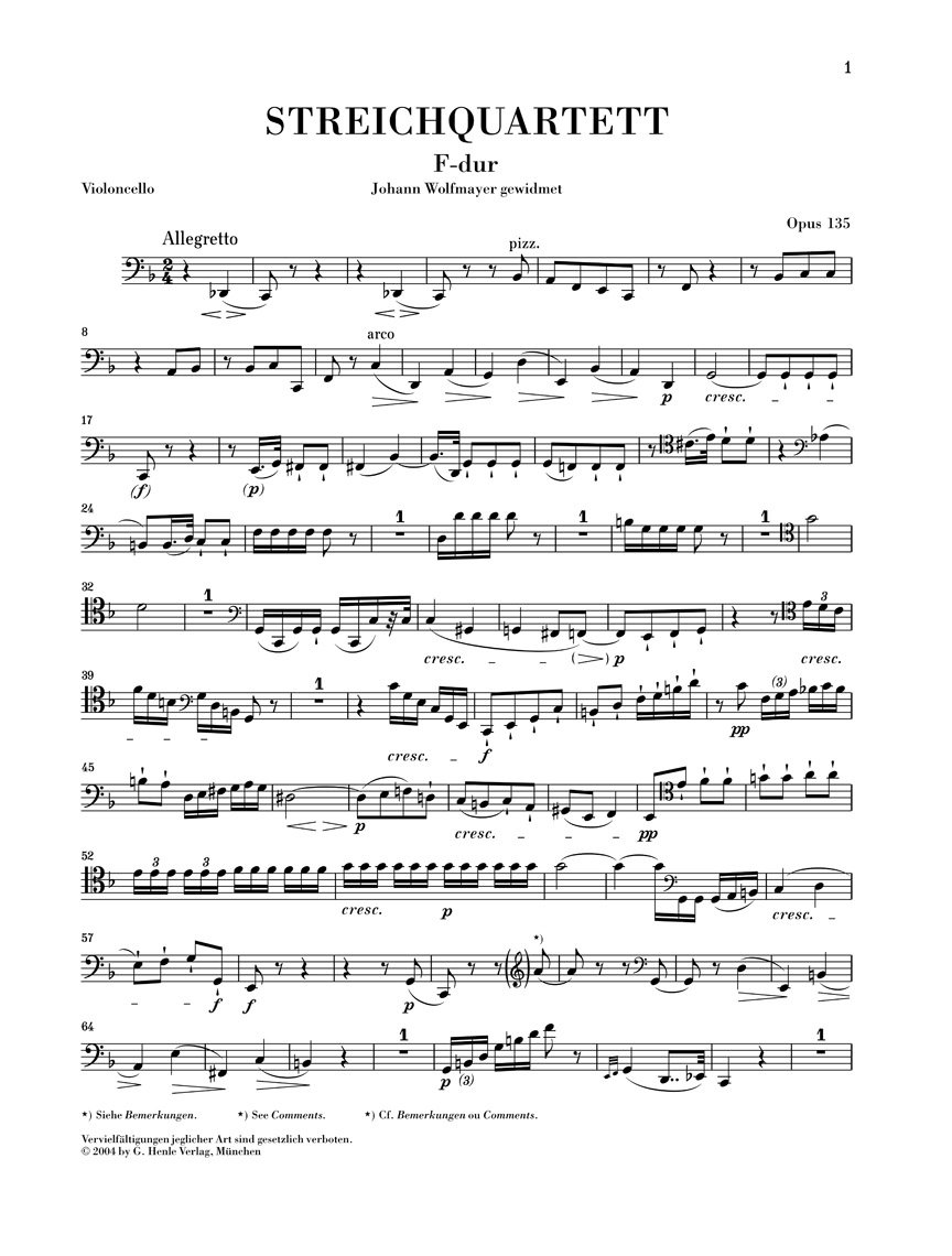 Anderes Coverbild Streichquartett F-dur op. 135
