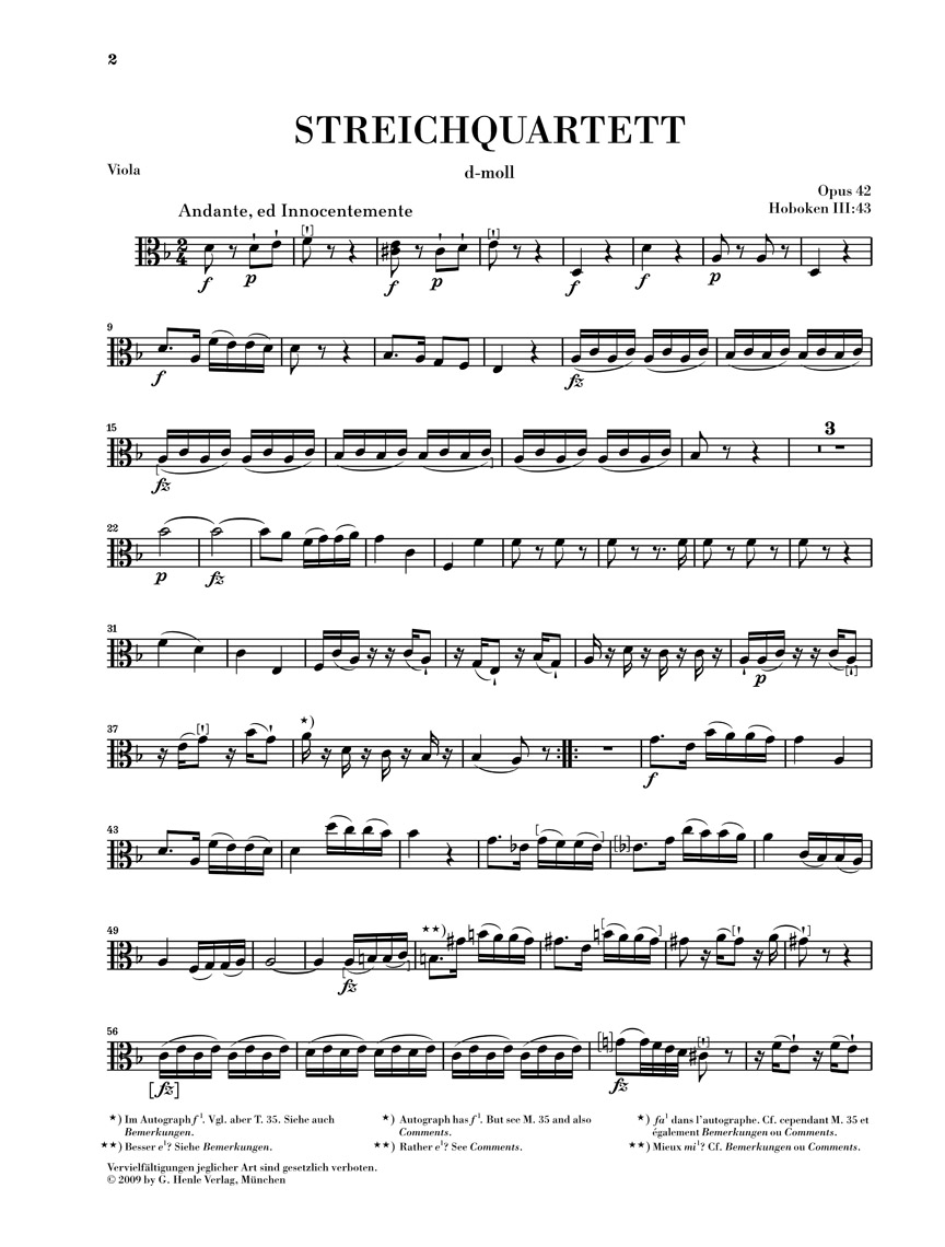 Anderes Coverbild Streichquartette Heft VI op. 42 und 50