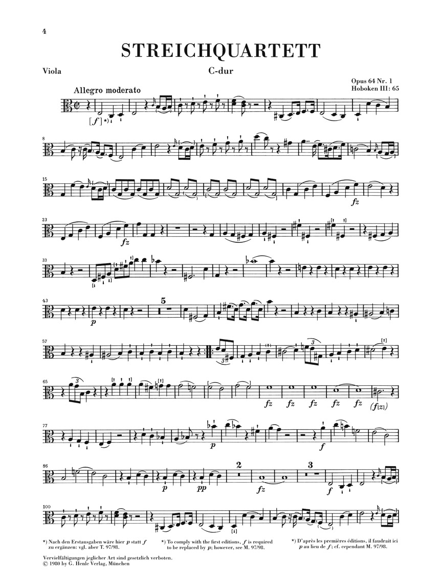 Anderes Coverbild Streichquartette Heft VIII op. 64