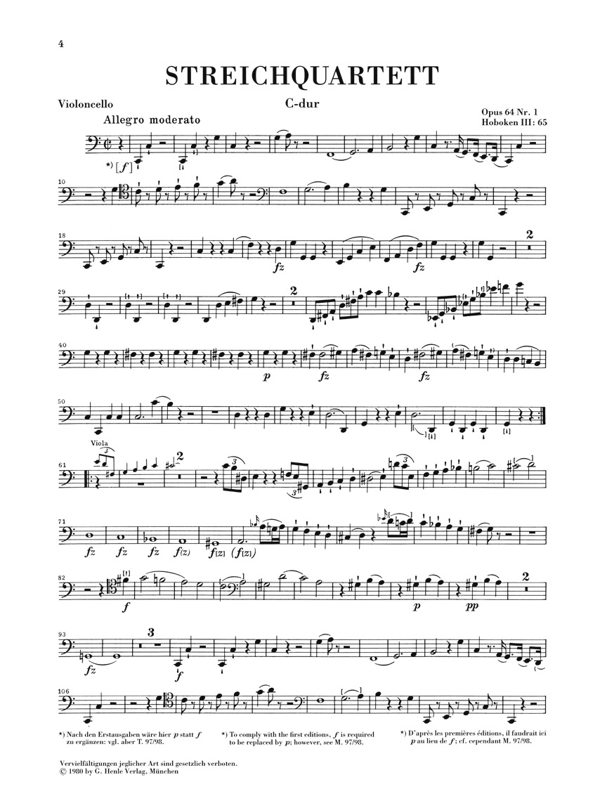 Anderes Coverbild Streichquartette Heft VIII op. 64