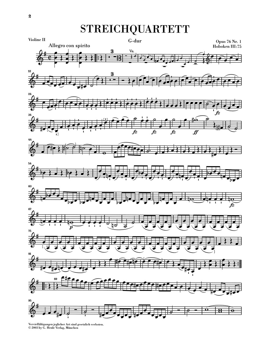Anderes Coverbild Streichquartette Heft X op. 76