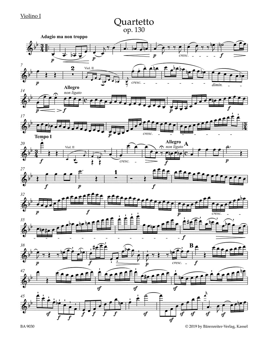 Anderes Coverbild Streichquartett B-Dur op. 130
