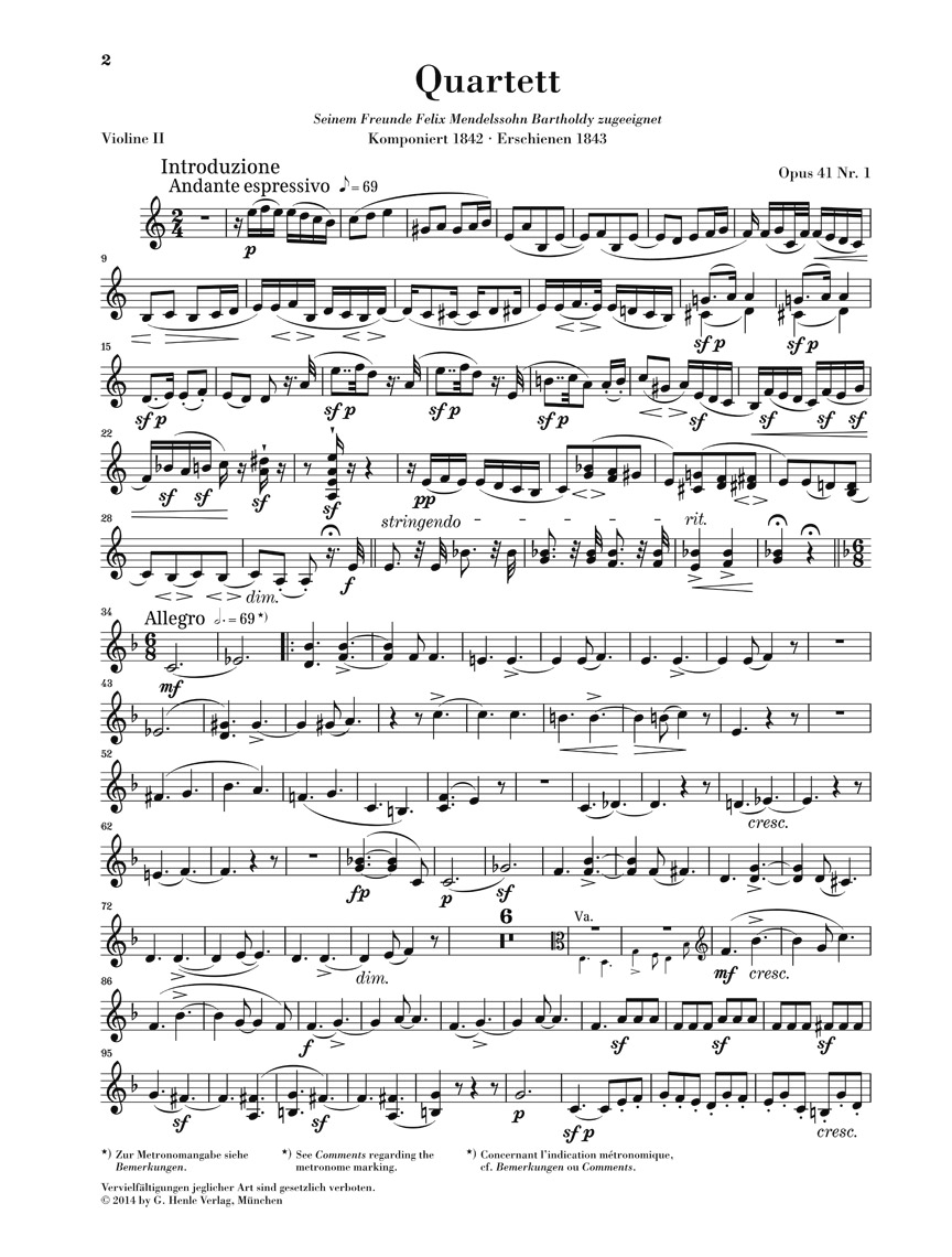 Anderes Coverbild Streichquartette Op. 41