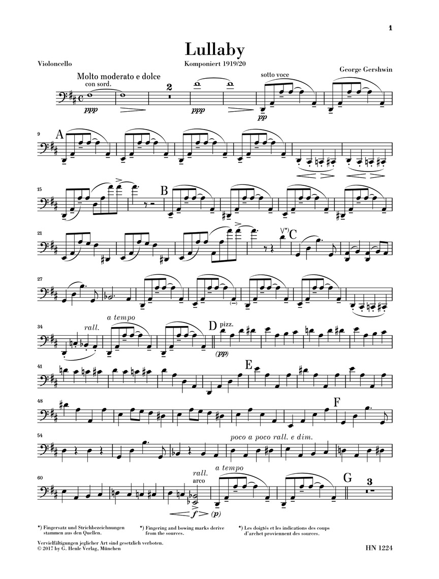Anderes Coverbild Lullaby für Streichquartett