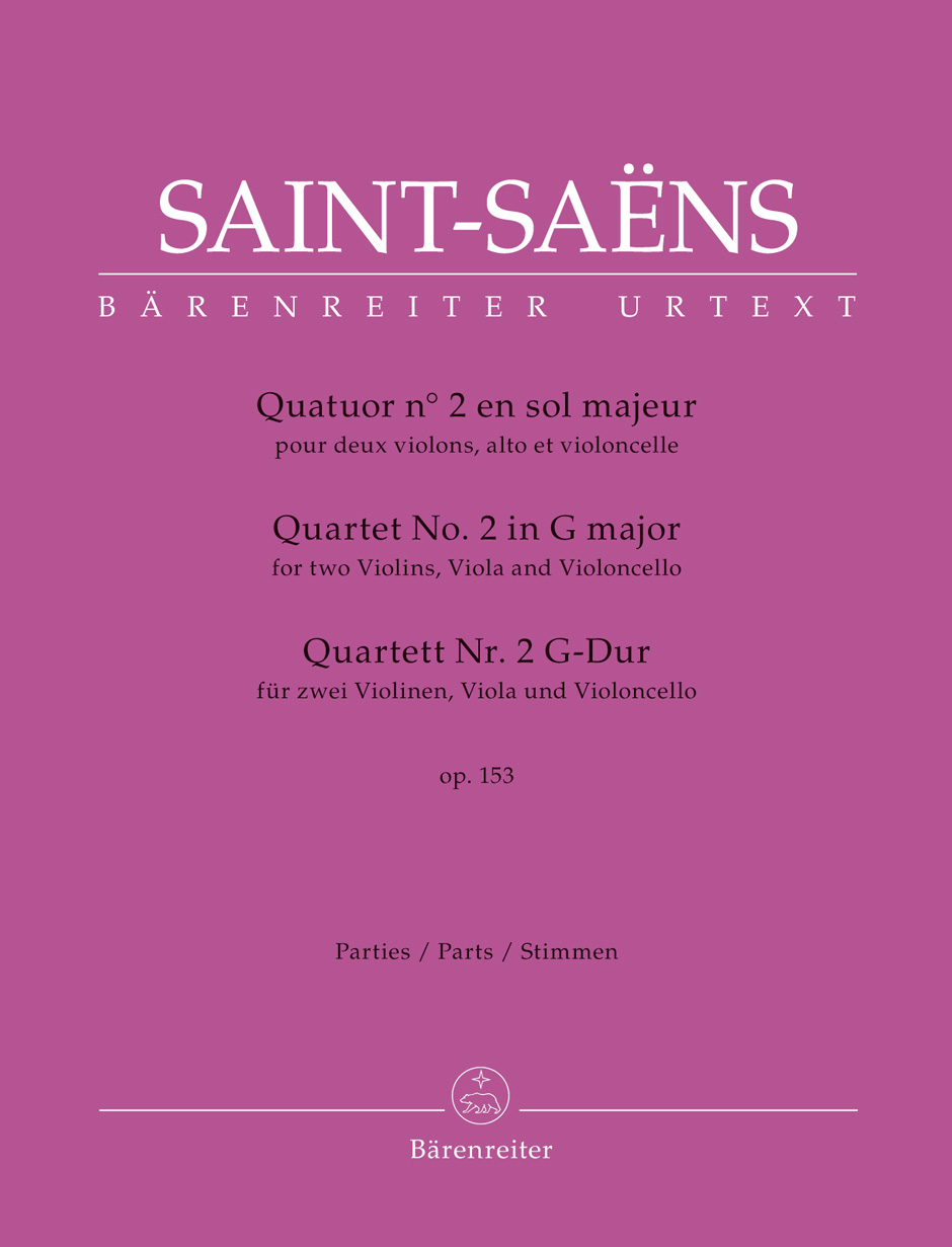 Vorderes Coverbild Quartett für zwei Violinen, Viola und Violoncello Nr. 2 G-Dur op. 153