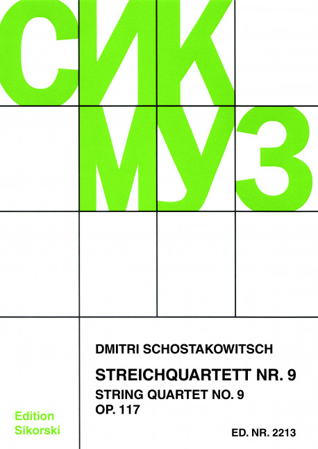 Vorderes Coverbild Streichquartett Nr. 9 op. 117 
