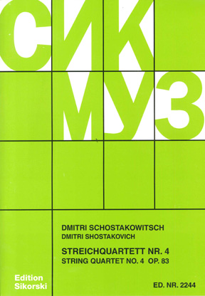 Vorderes Coverbild Streichquartett Nr. 4 op. 83