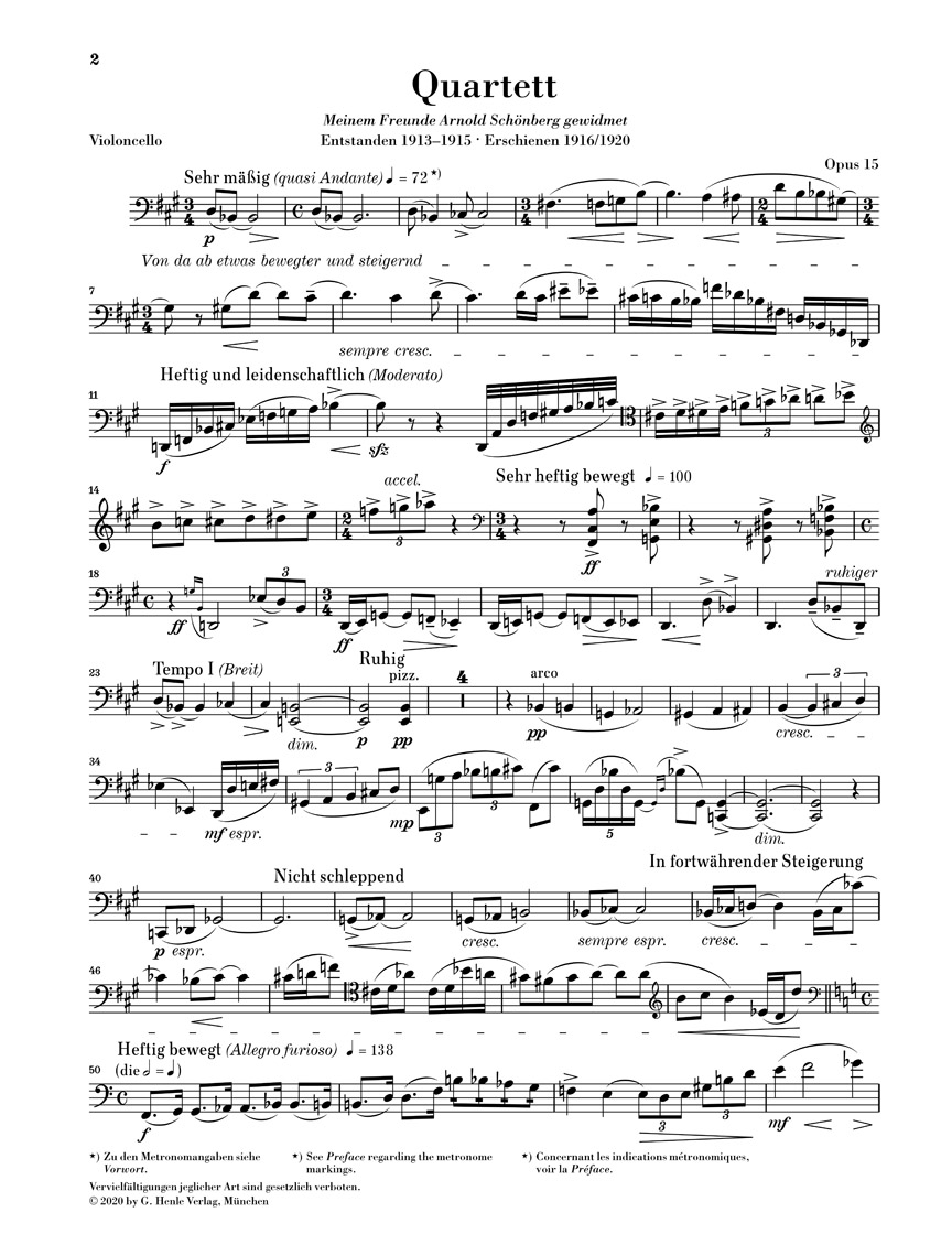 Anderes Coverbild Streichquartett Nr. 2 op. 15