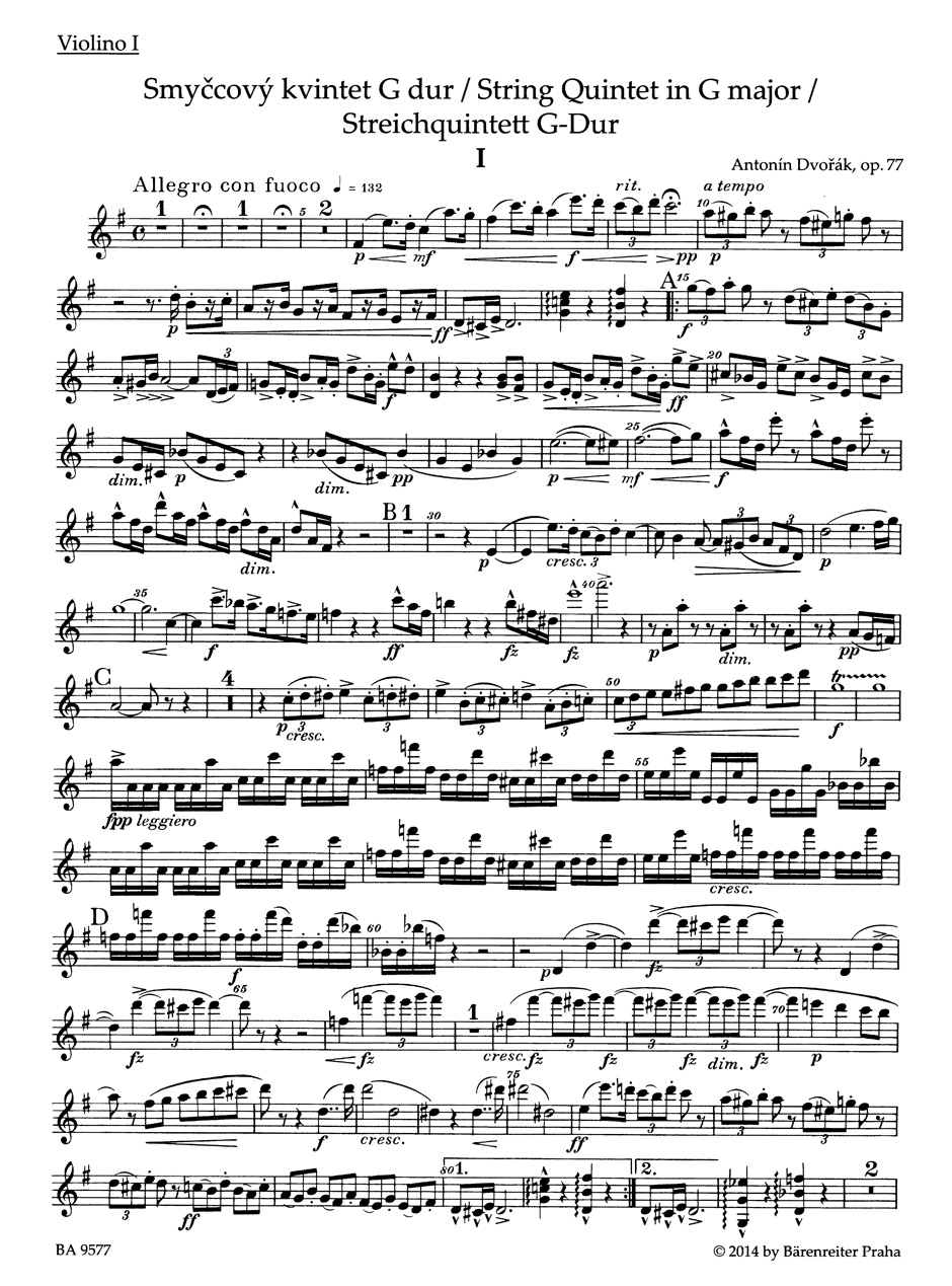 Anderes Coverbild Streichquintett G-Dur op. 77