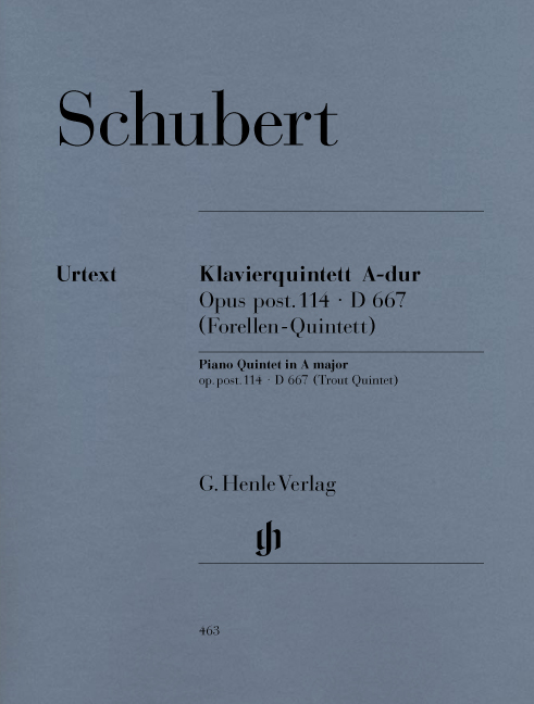 Vorderes Coverbild Klavierquintett A-dur Opus post. 114 D 667 "Forellenquintett"