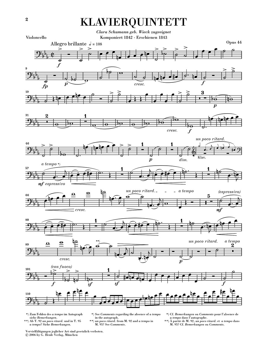 Anderes Coverbild Klavierquintett Es-dur op. 44