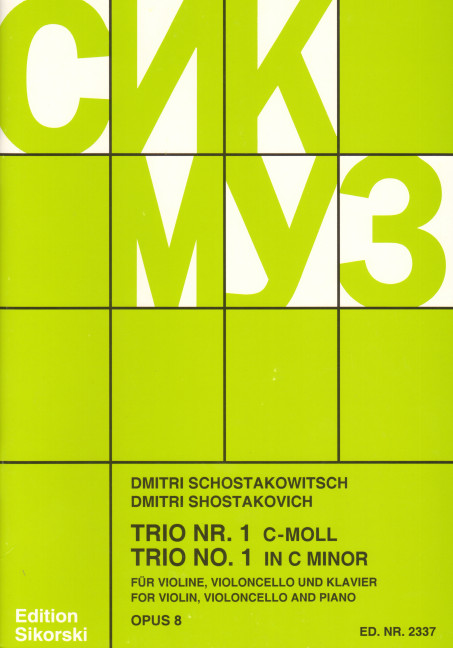 Anderes Coverbild Trio Nr. 1 c-Moll op. 8